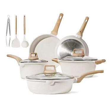 Imagem de Conjunto de Panelas de Cerâmica BAMBUS  13 Peças Antiaderentes, Saudáv