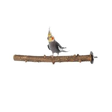 Imagem de Brinquedo de morder de mastigar de madeira para p¨¢ssaros Espinhoso Suporte de poleiro de madeira Gaiola para moer pata de p¨¢ssaro Brinquedo de treinamento pendurado para periquitos periquitos Cockatiels Conures (3*35 cm)