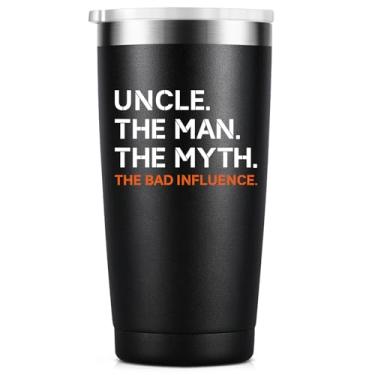 Imagem de KIKERRO Funny Uncle Gifts – Copo de aço inoxidável de 590 ml | Presente para tio de sobrinha, sobrinho, filhos ou irmão | Presente de aniversário, Natal, Dia dos Pais e Dia dos Namorados para homens