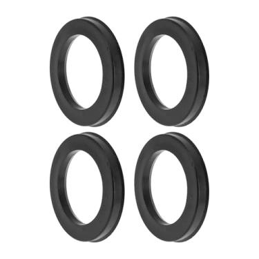 Imagem de INFINAUTO Anéis centralizados de cubo de roda de carro de 87,1 mm a 59,6 mm rodas de policarbonato preto eixo central amortecedor Hubrings 4 peças