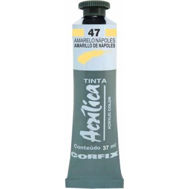 Imagem de Tinta Acrílica 37ml 047 Amarelo Nápoles Corfix, 047 - AMARELO NAPOLES