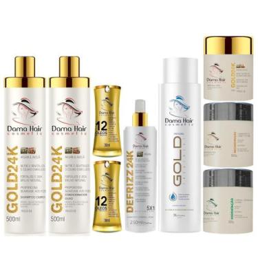 Imagem de Kit De Diva Tratamento Capilar Gold Dama Hair (9 Uni)