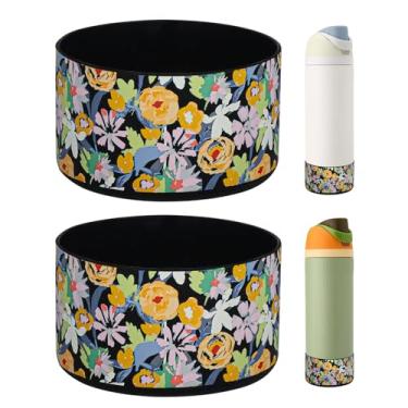 Imagem de HEYSKAY 2 peças de bota de silicone para garrafa de água Owala Flask 1,134 g, capa protetora antiderrapante para Owala Twist, garrafa de água de aço inoxidável FreeSip and Flip sem BPA