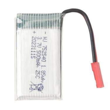 Imagem de plplaaoo 3.7V RC Drone Battery 500mAh LiPo High Rate 25C JST Red Plug Lightweight Lithium Polymer Battery for X5C RC Helicopter