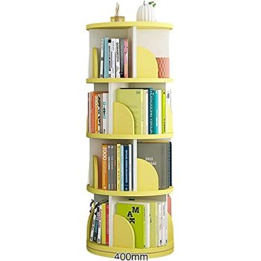 Imagem de AKALNNB Estante de livros ecológica com rotação de 360°, estante de livros de desmontagem simples, canto de estudante simples para escritório em casa, sala de estar, estudo,