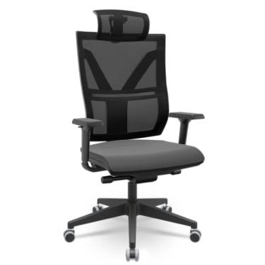 Imagem de CADEIRA DARIX X+ SLIDER BRAÇO REGULAVEL 3D PU PLAXMETAL NACIONAL SINTETIC PRETO