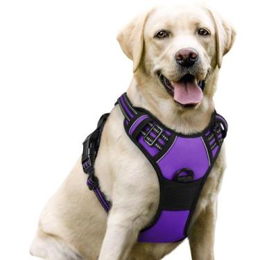 Imagem de Arnês para cães rabbitgoo No Pull ajustável roxo para cães grandes