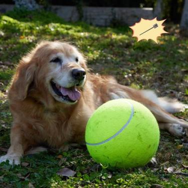 Imagem de Bola de tênis gigante TYLIN para cães, brinquedo ao ar livre de 9,5 po