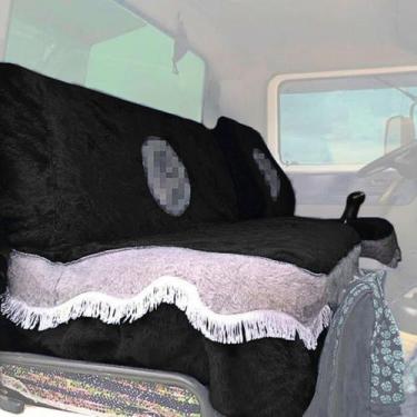 Imagem de Capa De Banco Chinil Emblema Caminhão Cargo Sofá Cama - Olímpia Pesado