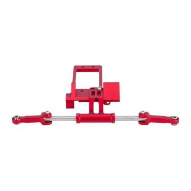 Imagem de TTETTZ Servo -servo monte 1/10 rc rastreador 1/10 modelo profissional de eixo kit de direção hidráulica completa para carro de modificação, Vermelho