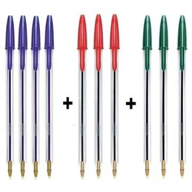 Imagem de Kit 10 Canetas Bic Cristal Ponta Média 1.0 Esferográfica