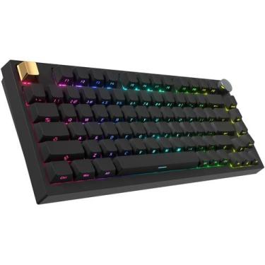 Imagem de Teclado mecânico para jogos sem fio COSTOM WK75 75% preto