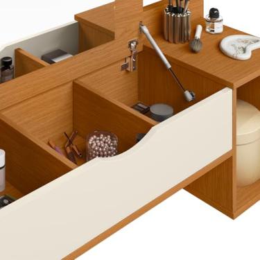 Imagem de Camarim 1 porta e tampo basculante Blush Cinamomo/Off White Moveis Albatroz