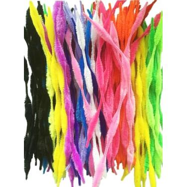 Imagem de Caryko Fuzzy Bump Chenille Stems Limpadores de cachimbo, pacote com 100 (misto)