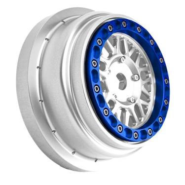 Imagem de BeaxTurbo Racing Upgrade Parts Losi Super Baja Rey SBR 2.0 1/6 Aluminum Bead Lock Wheel Titanium Silver 1pcs (Silver-Blue)