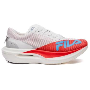 Imagem de Tênis Fila Racer Carbon 3 Masculino, 39, Branco, Vermelho