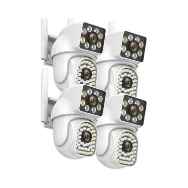 Imagem de Câmera Externa À Prova D'água 8MP 5G 4K PTZ IP WIFI Lente Dupla Zoom 1