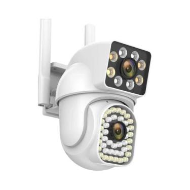 Imagem de Câmera Externa À Prova D'água 8MP 5G 4K PTZ IP WIFI Lente Dupla Zoom 1