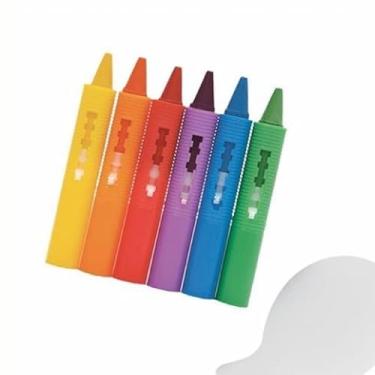 Imagem de 6 Kits Giz Caneta Rabisca Apaga Cores Azulejo Banho Infantil