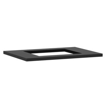 Imagem de Tampo De 70cm X 54,5cm Para Cooktop 4 Bocas Com Furo De 50cm X 35cm Luciane Móveis Preto