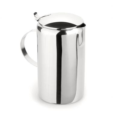 Imagem de Jarra De Suco Inox 2,3 Litros Com Tampa água Saborizada Refresco Verão Com Bico Casa Cozinha