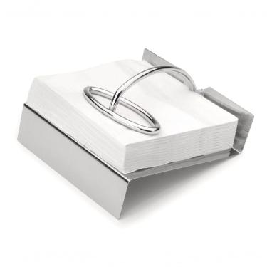 Imagem de Porta Guardanapos De Papel Aço Inox Organizador De Cozinha Mesa Posta Servir Com Contrapeso Gloss