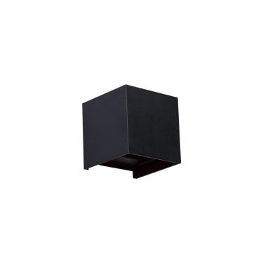 Imagem de Arandela Germany Free Led Quadrada 6w Bivolt 3000k Luz Amarela Preto Fosco