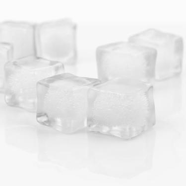 Imagem de PMLAND Cubos de gelo falsos de acrílico – 52 peças de cubos de gelo decorativos transparentes de forma quadrada para enchimento de vasos, mesa central, cozinha, bar, casamento, adereços de exibição de