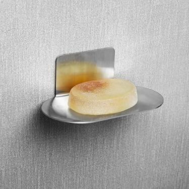 Imagem de LUEXBOX Saboneteira Para Chuveiro, Suporte Autoadesivo Com 3 Compartimentos Banheiro, De Parede Bandeja Aço Inoxidável (Prata Escovada)