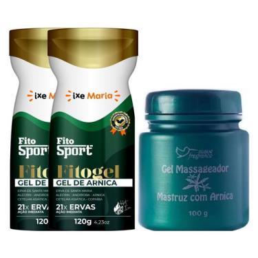 Imagem de Kit Gel de Arnica para Massagem: 2 FitoSport Fitogel + 1 Gel Mastruz C
