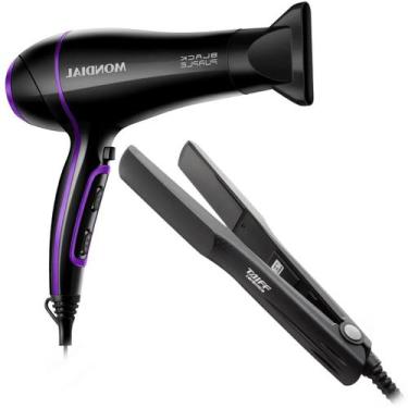 Imagem de Chapinha prancha alisador taiff ceramica + secador de cabelo mondial b