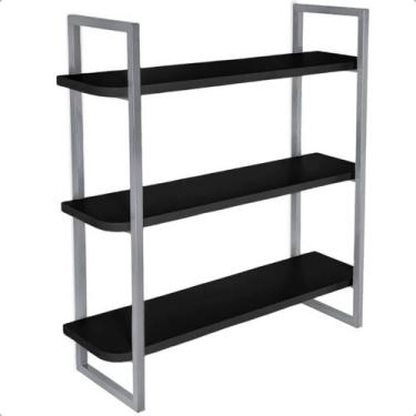 Imagem de Prateleira Tripla Nicho Alba Modelo Industrial Decoração Casa 60x15 - 