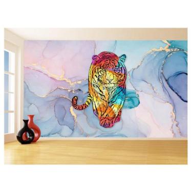 Imagem de Papel De Parede 3D Animais Pop Art Tigre Felino 3,5M Pxa111 - Você Dec