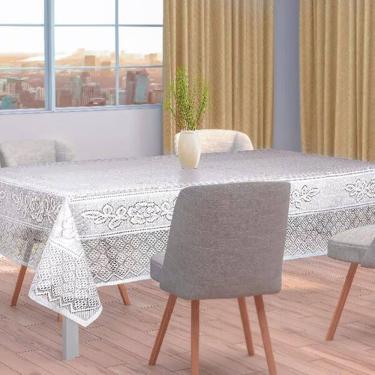 Imagem de Toalha De Mesa Renda 06L Branca+Cascata Renda Rosas