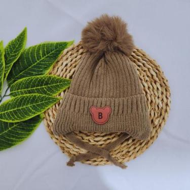 Imagem de Touca Infantil Bebê Forrado Ursinho Meninos Veste 1 a 5 Anos - JM Cria