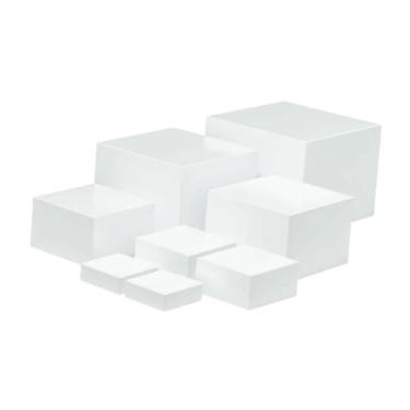 Imagem de Bothyi 8 peças de suporte de acrílico para exibição de anéis, prateleira com fundo oco, caixa de cubo, porta-joias para comida, cupcake, bolo