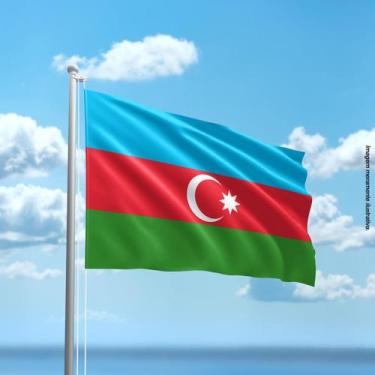 Imagem de Bandeira do Azerbaijão 80cmx140cm Tecido Oxford 100% Poliéster - Prese