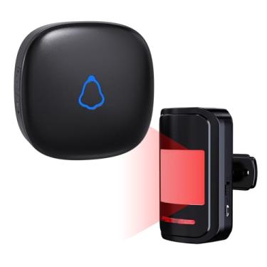 Imagem de METAK Alarme Interno Com Sensor De Movimento Sem Fio, 1 Detector Pir + Receptor, Campainha Ativada Por Para Porta Casa/Entrada Comercial/Segurança Garagem/Entrada Loja, Monitor Animais Estimação/Ido