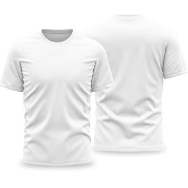 Imagem de Kit 4 camisas poliester branco - FORTE IMPRESSÃO, P, Branco