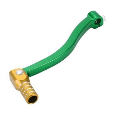 Imagem de INFINAUTO Alavanca de câmbio dobrável de motocicleta para Kayo T6 Alavanca de mudança de pedal de liga de alumínio Braço verde Cabeça dourada com anel prateado
