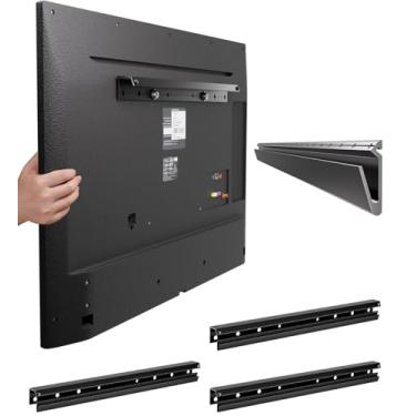 Imagem de Fulifix Pacote com 3 suportes de parede para TV sem pinos para todas as marcas de TVs de 56 a 139 cm, suporte universal para drywall para TVs de tela plana, perfil baixo, capacidade de carga de 45 kg,