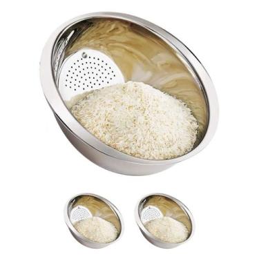 Imagem de 2un Escorredor De Arroz Em Aço Inox 20cm Lava Alimentos - Wellmix