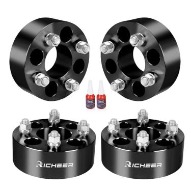 Imagem de Richeer Espaçadores de roda 4x4 para carros EZ GO EZGO Club Car Golf Carts e veículos ATV 4 PCS 2" 4x101.6mm espaçadores de roda com pinos de 1/2 x20 e furo central de 62 mm