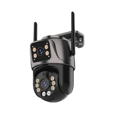 Imagem de Câmera Externa 4K 8MP HD Wifi PTZ Lente Dupla Tela Dupla AI Rastreamen