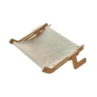 Imagem de Generic Rede de janela para gatos Plataforma de aquecimento para gatos Ajustável Resistente Respirável Lavável Casa para gatos Assento de janela para gatos, Cinza