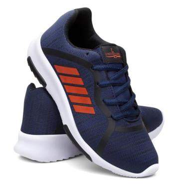 Imagem de Tênis Masculino Caminhada Confortável Super Leve Cor:Azul;Tamanho:38