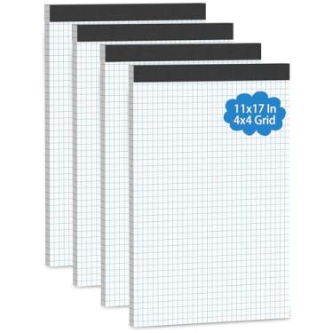 Imagem de Bloco grande de papel quadriculado de 120 folhas, 28 x 43 cm, papel quadriculado, pautado por grafos 10 x 10, bloco de quadrilha, papel de engenharia, papel de desenho, papel de enxerto para arquiteto