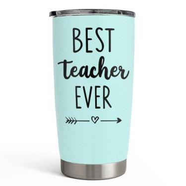 Imagem de Copo SANDJEST Teacher Best Teacher Ever 600 ml em aço inoxidável