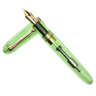 Imagem de Ranvi Jinhao 9013 Caneta-tinteiro ponta de batimento cardíaco, ponta média, 0,7 mm, caneta de tinta para escrita, com conversor (verde)