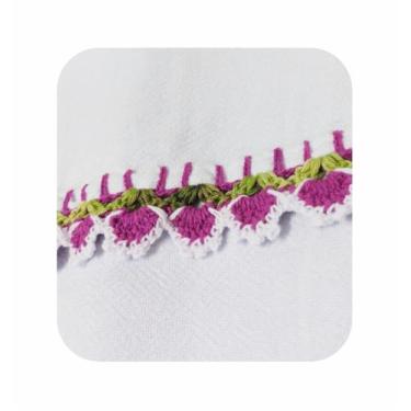 Imagem de Pano de Prato em Crochê Elegância - Eliane Crochê, Magenta